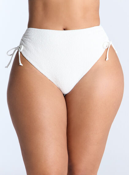 Ibiza crinkle high-waisted bikini bottoms