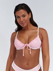 Ibiza piped plunge bikini top