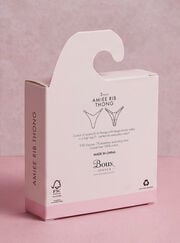3 pack Amiee ribbed high leg thongs
