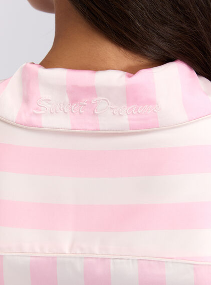 Oversized satin top and pant pyjama set