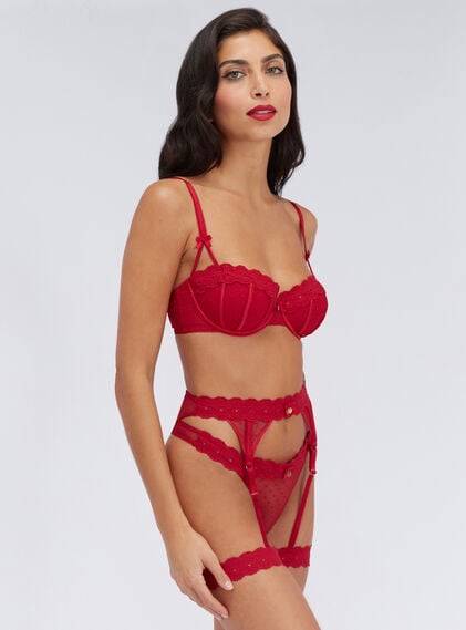 Angelique mesh balconette bra