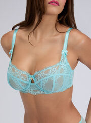 Lita sheer lace balconette bra