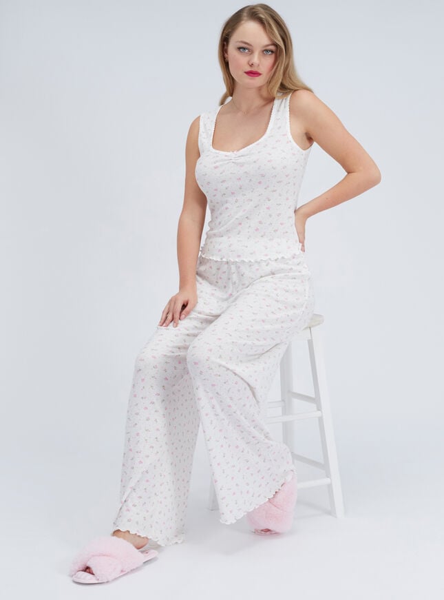 Rosebud pointelle pyjama set