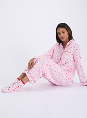 Ditsy heart cosy midi socks
