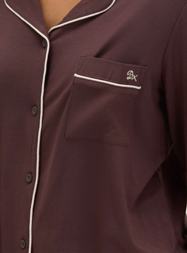 Piping modal long pyjama set