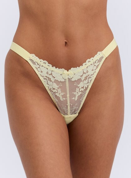 Fran lace high leg thong