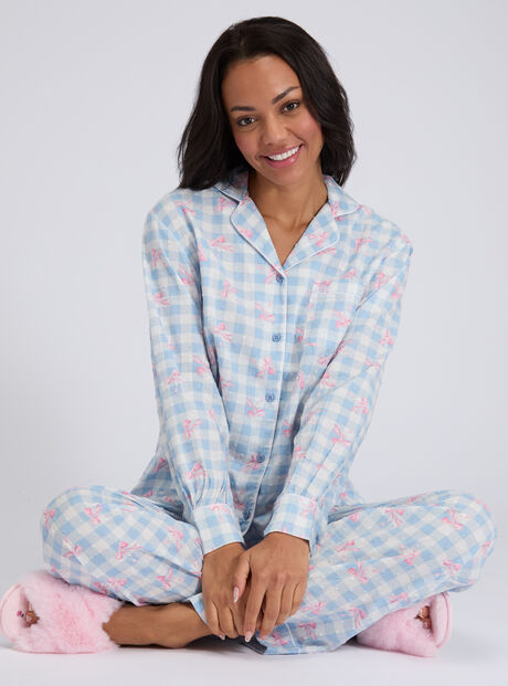 Bow cotton pyjama set