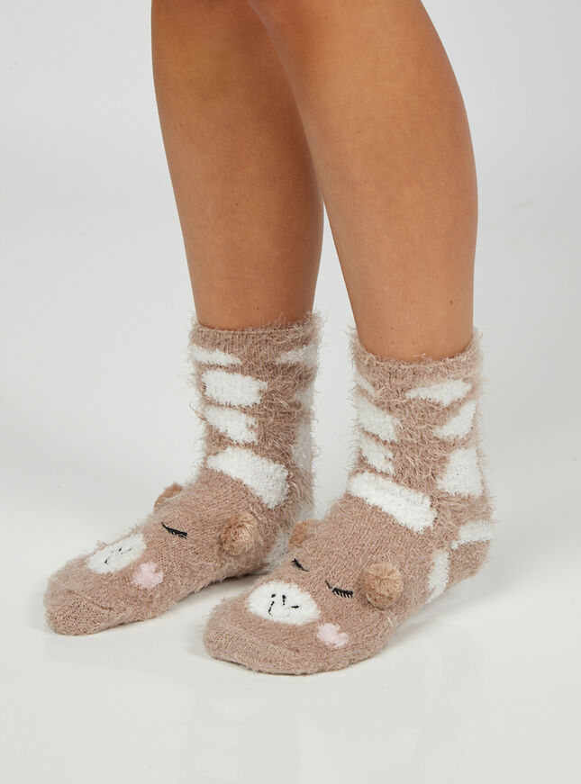 Giraffe cosy slipper socks