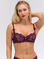 Veronique sheer lace balconette bra