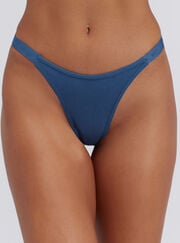 3 pack Amiee ribbed high leg thongs