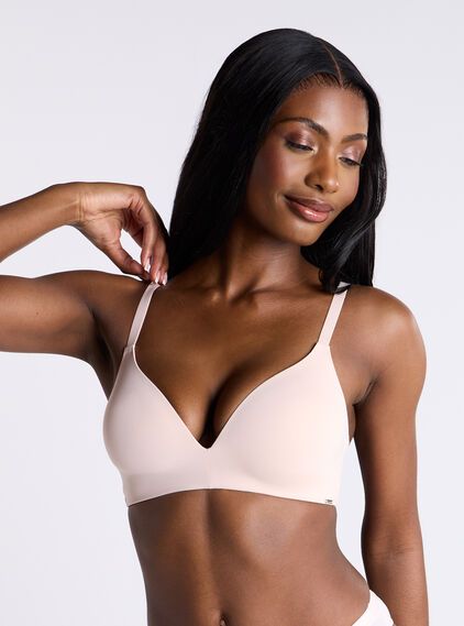 Comfort microfibre plunge bra