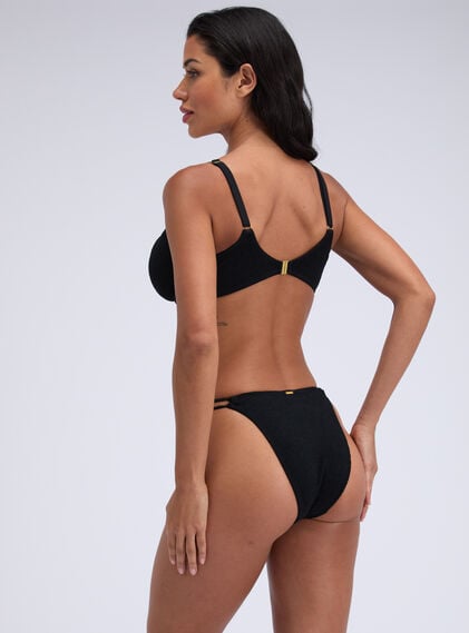 Ibiza crinkle plunge bikini top