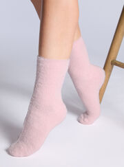 2 pack feather fluffy ankle socks