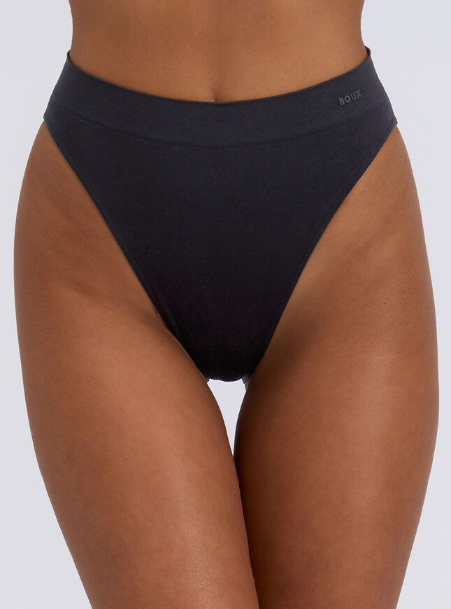 3 pack high leg seamfree brazilian knickers