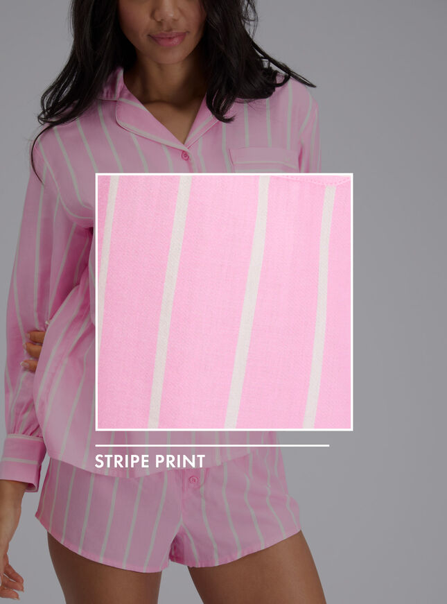 Striped cotton short pyjama set
