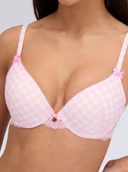 Sabrina print push up plunge bra