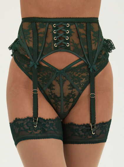Adelaide lace suspender belt