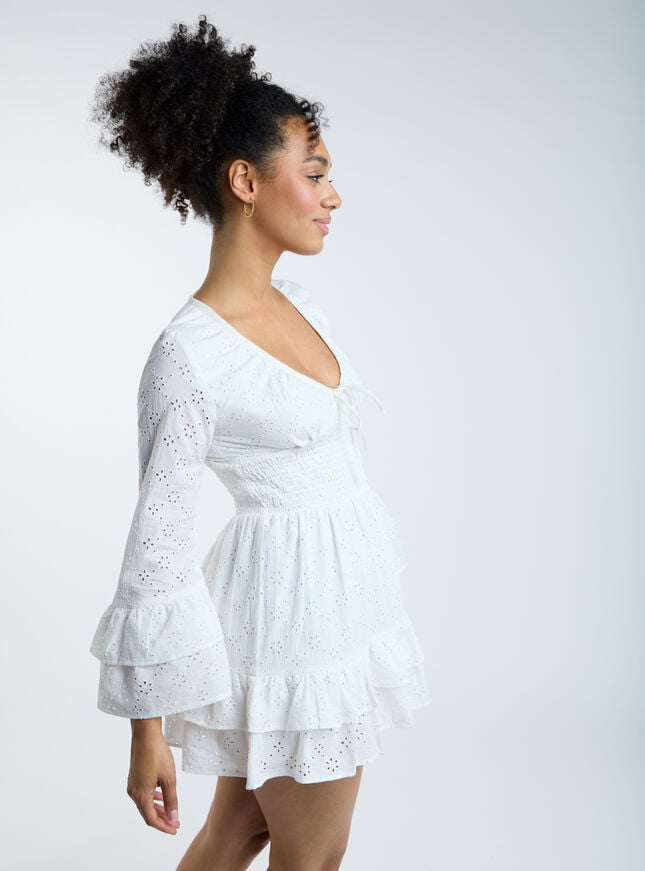 Broderie cotton mini dress