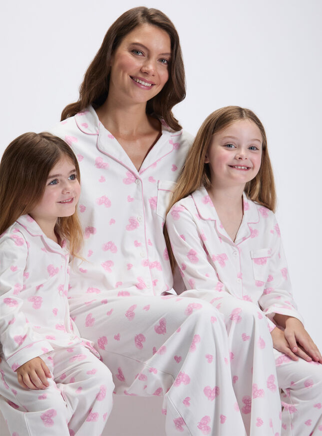 Kids' love clouds fleece pyjamas in a bag