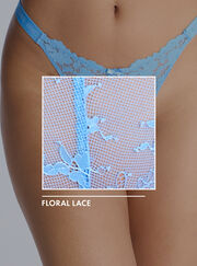 Fran lace high leg thong