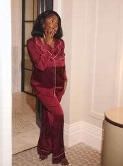 Luxe satin pyjama shirt