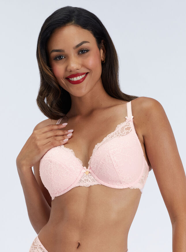 Amber lace plunge bra