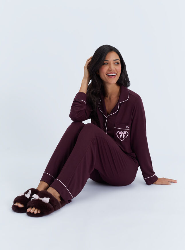 Piping modal long pyjama set