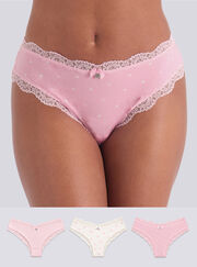 3 pack Tatiana print brazilian knickers
