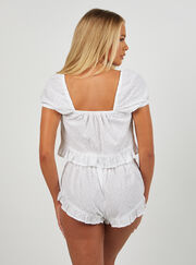 Frill top and shorts set