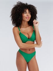 Jamaica broderie plunge bikini top