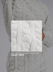 Fluffy cable heart lounge set