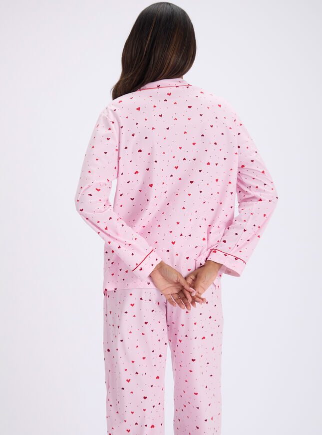 Ditsy heart fleece pyjamas in a bag