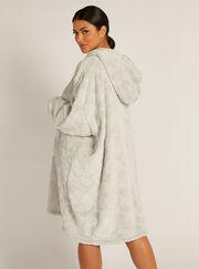 Fluffy heart oversized cosy hoodie
