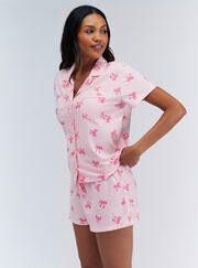 Bow & heart pyjama shorties in a bag