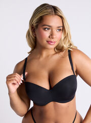 Strapless microfibre multiway bra
