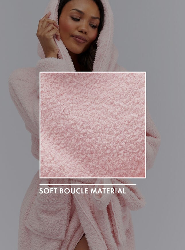Fluffy boucle long robe