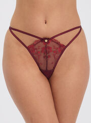 Marcella embroidered g-string thong