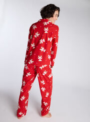 Teddy bear fleece pyjamas in a bag