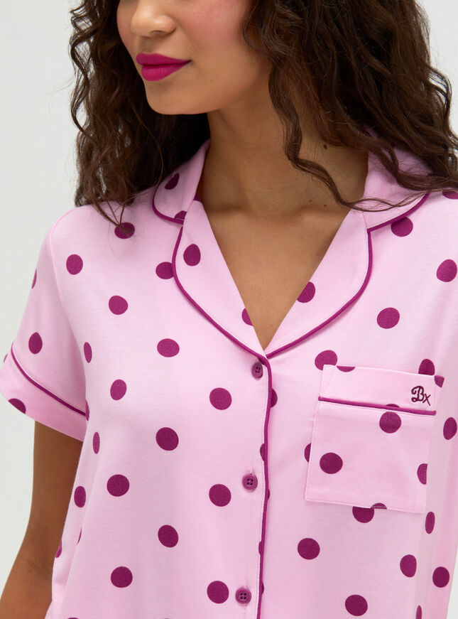 Polka dot modal short pyjama set