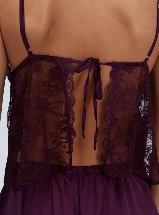 Celeste lace & satin cami set
