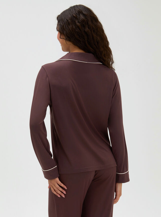 Piping modal long pyjama set