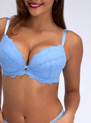 Mollie lace padded plunge bra