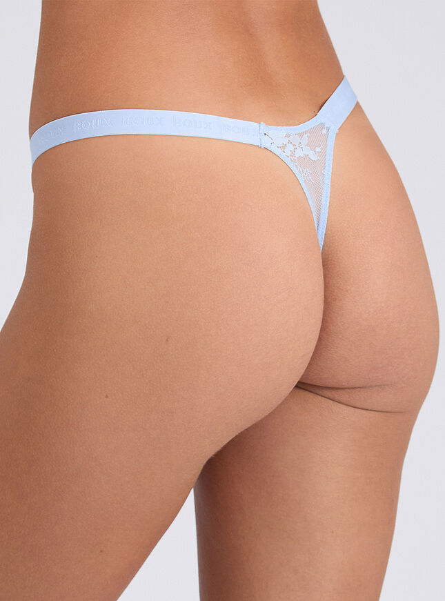 Fran lace high leg thong