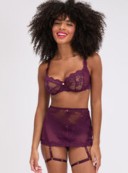 Veronique sheer lace balconette bra