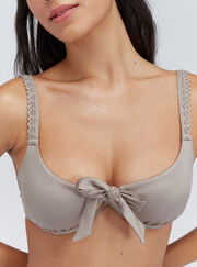 Ibiza broderie plunge bikini top
