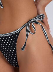 Vivara polka dot string side brief bikini bottoms