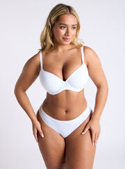 Padded microfibre plunge t-shirt bra