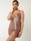 Marnie satin and lace side split chemise