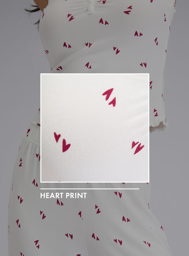 Supersoft heart cami and pant pyjama set