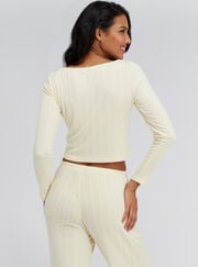 Pointelle cardigan